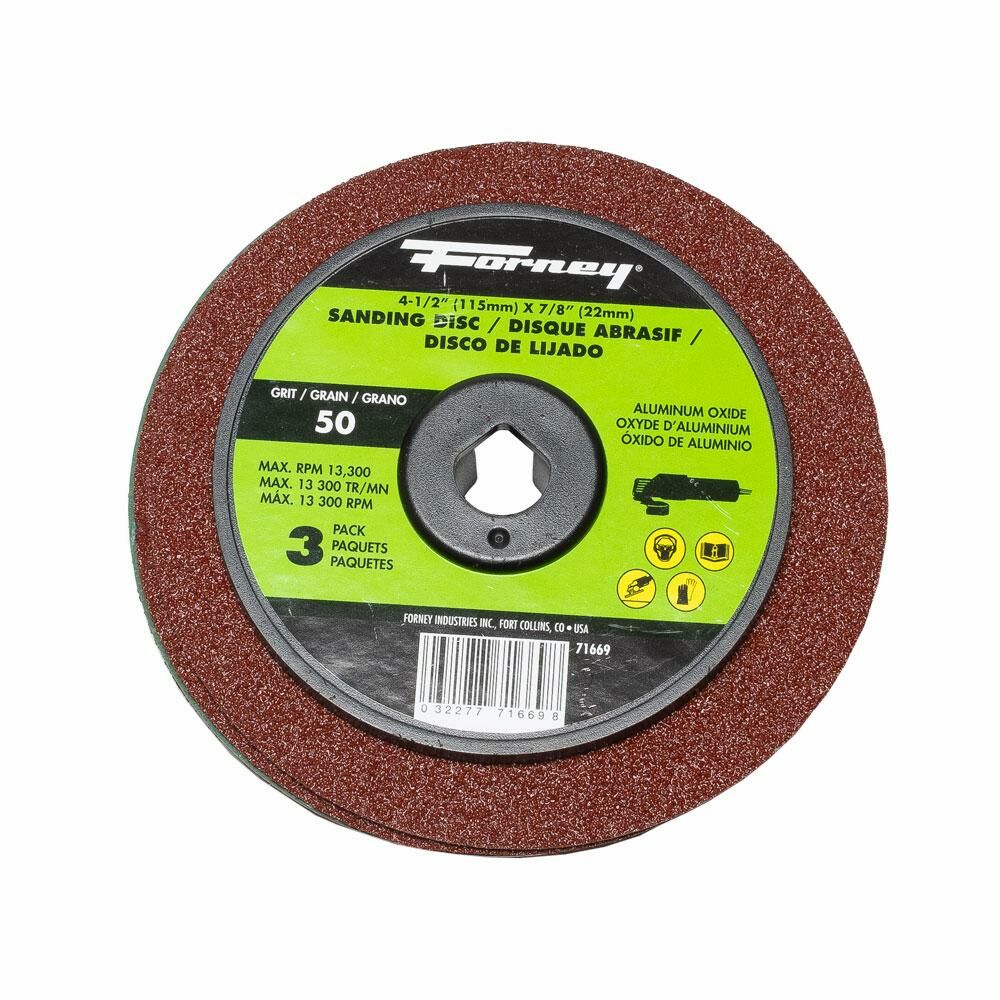 Resin Fibre Sanding Disc, 4-1/2", Aluminum Oxide
