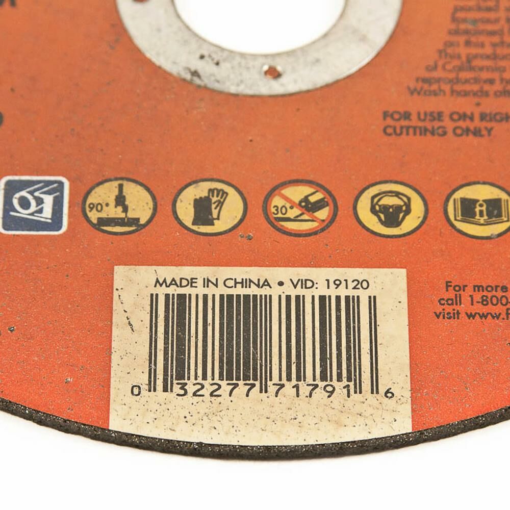 Cut-Off Wheel, Metal, Type 1, 6" X 1/16" X 7/8"