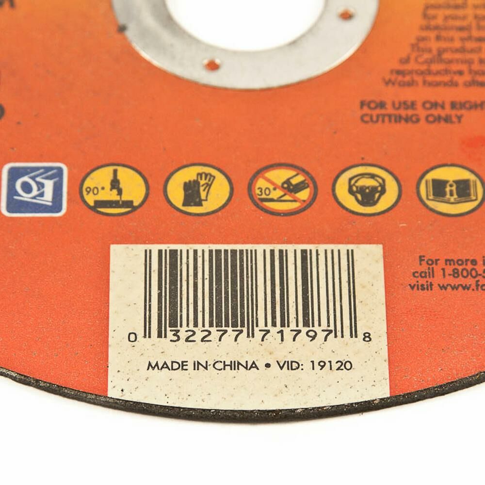 Cut-Off Wheel, Metal, Type 1, 6" X 0.040" X 7/8"