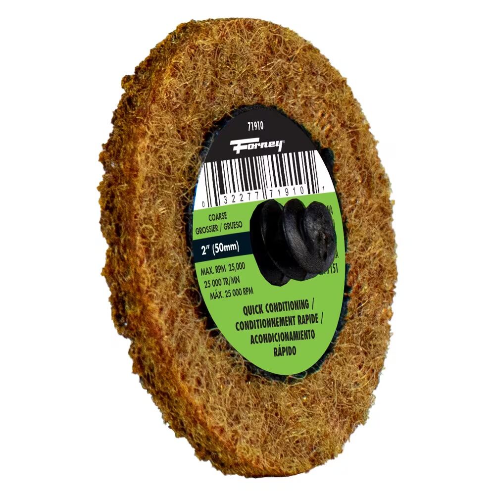 Forney Industries Quick Conditioning Surface Prep Pad Coarse Grit, 2-In