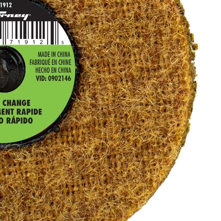 Forney Industries Quick Change Surface Prep Pad Coarse Grit, 3-In