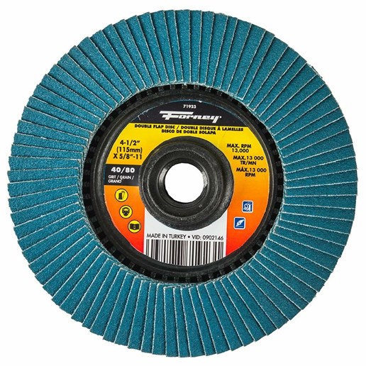 4-1/2" Double-Sided Flap Disc, 40/80 Grits