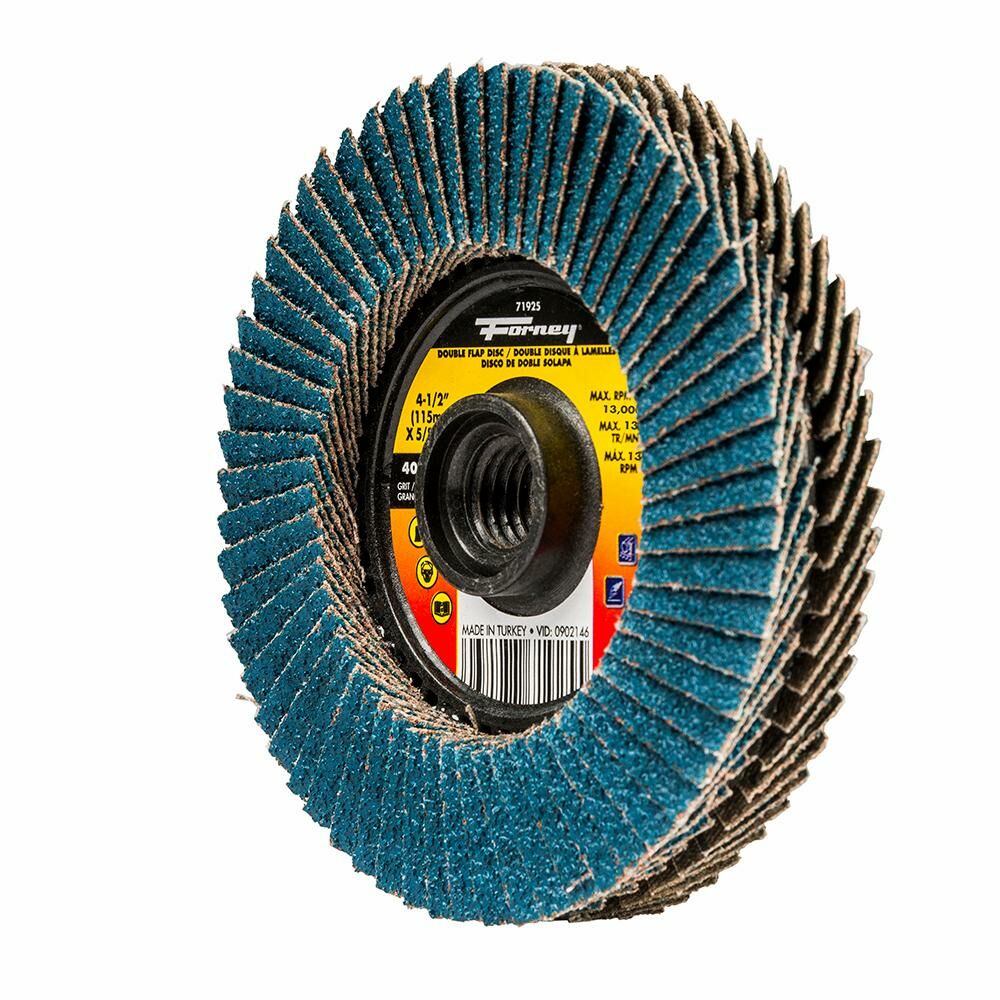 4-1/2" Double-Sided Flap Disc, 40/40 Grits