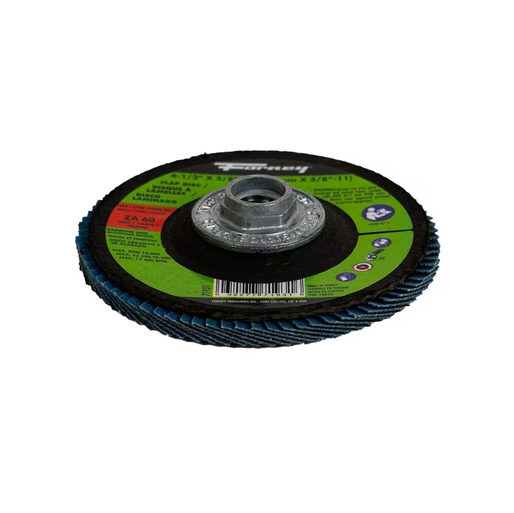 Forney Industries Zirconia Flap Disc Type 29, 60-Grit, 4 1/2-In x 5/8-In - 11