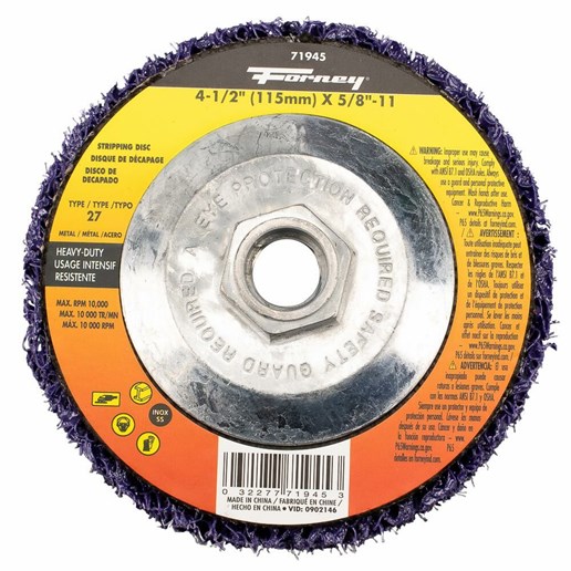 Strip And Finish Disc, Heavy-Duty, 4 1/2-In X 5/8-In 11, Type 27