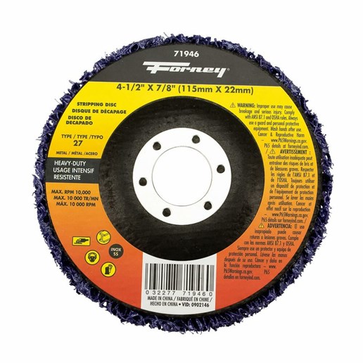 Strip And Finish Disc, Heavy-Duty, 4 1/2-In X 7/8"-In, Type 27