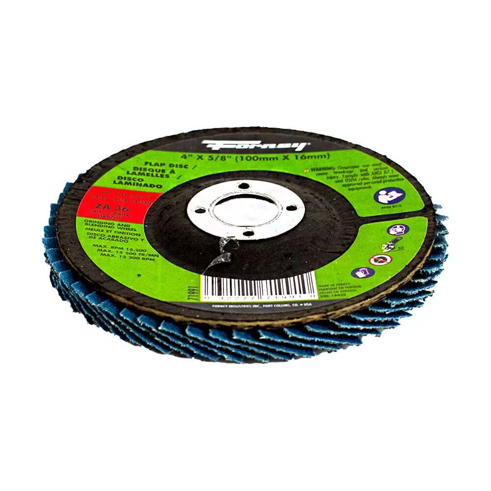 Forney Industries Zirconia Flap Disc Type 29, 36-Grit, 4-In x 5/8-In