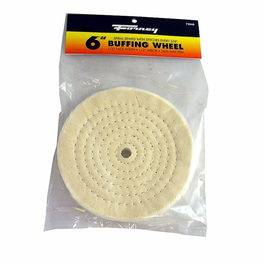 Cotton Buffing Wheel, 6" X 1/2"