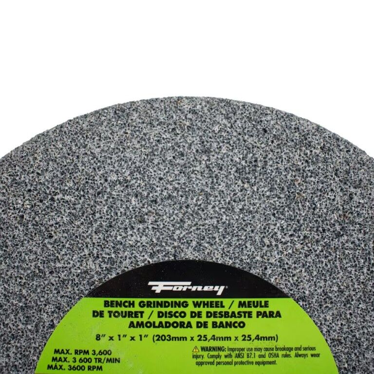 Forney Industries Bench Grinding Wheel, 36-Grit, 8-In x 1-In x 1-In