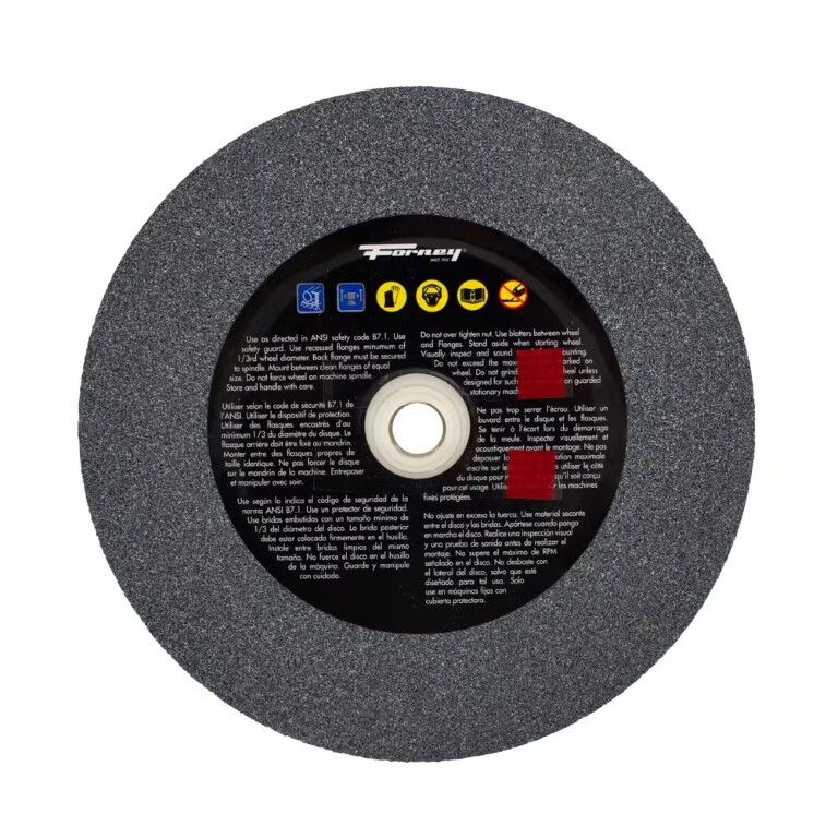 Forney Industries Bench Grinding Wheel, 60-Grit, 6-In x 3/4-In x 1-In