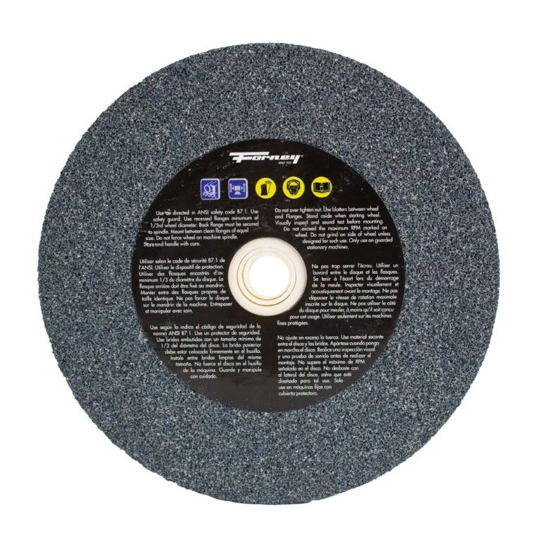 Forney Industries Bench Grinding Wheel, 36-Grit, 6-In x 1-In x 1-In