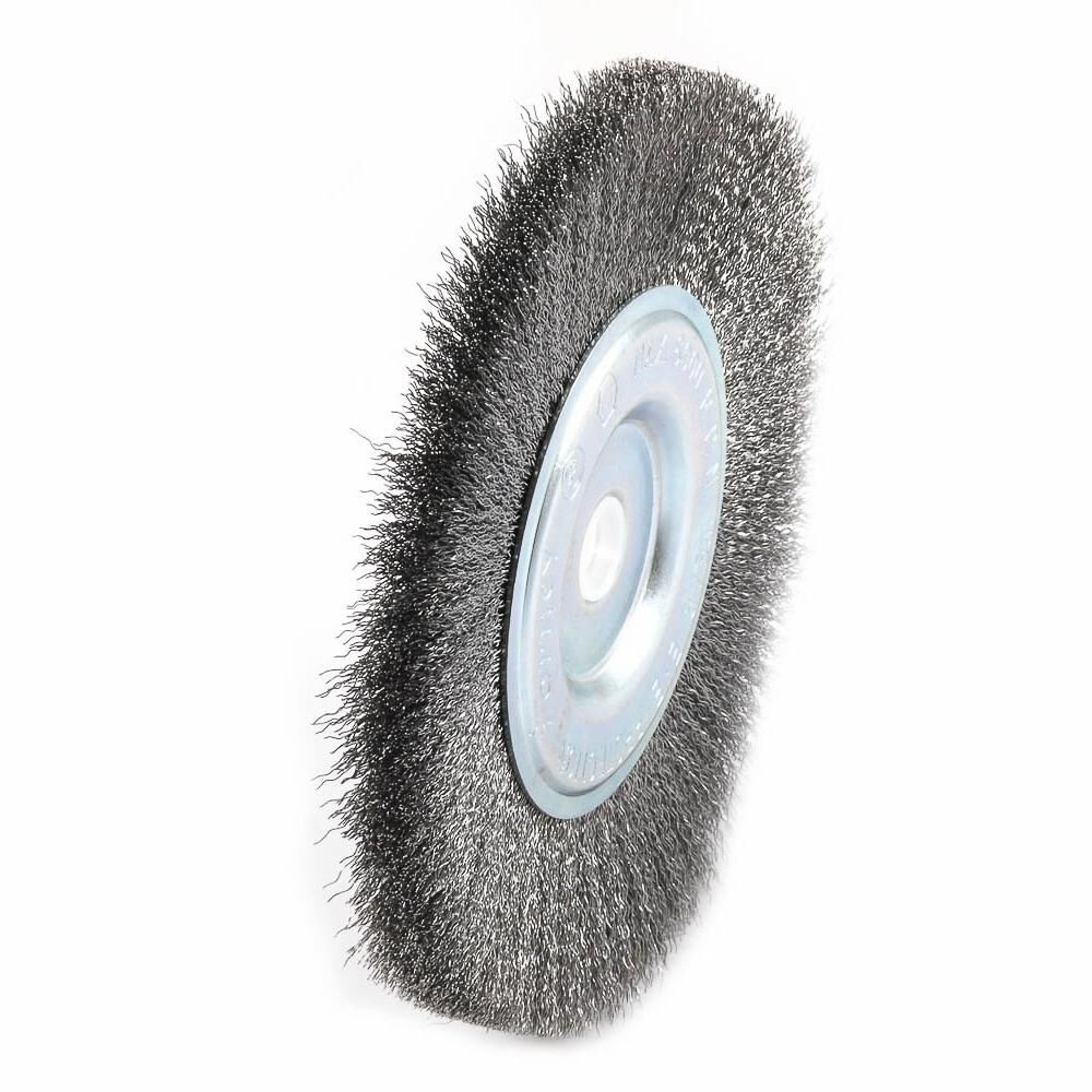Wire Wheel Crimped, 6" X 0.008" X 1/2" - 5/8" Arbor