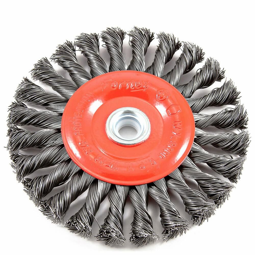 Wire Wheel Knotted, 6" X 0.020" X 1/2 - 5/8" Arbor