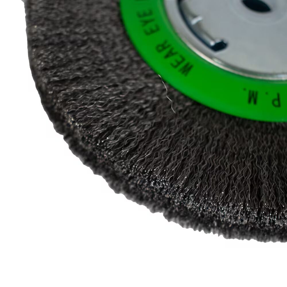 Forney Industries Crimped Wire Wheel, 6-In x 0.008-In x 1/2-In - 5/8-In