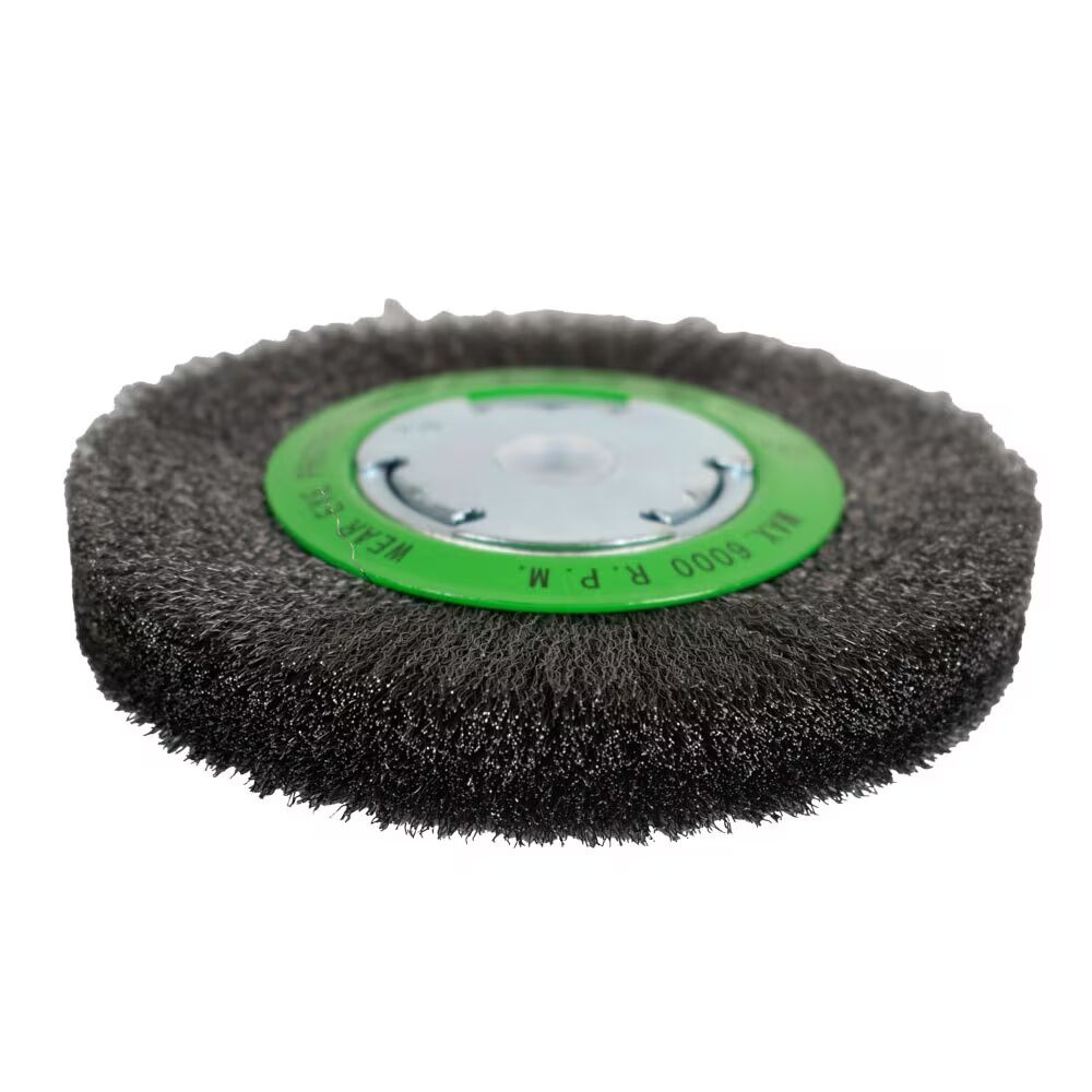 Forney Industries Crimped Wire Wheel, 6-In x 0.008-In x 1/2-In - 5/8-In