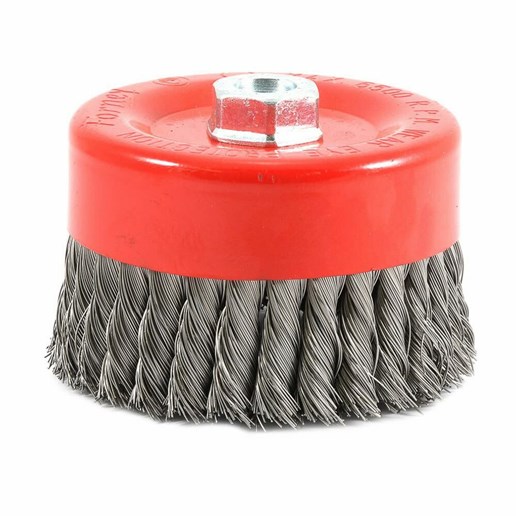 Cup Brush Knotted, 6" X 0.020" X 5/8"-11 Arbor