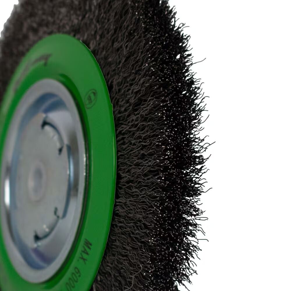 Forney Industries Crimped Wire Wheel, 8-In x 0.014-In x 1/2-In - 5/8-In