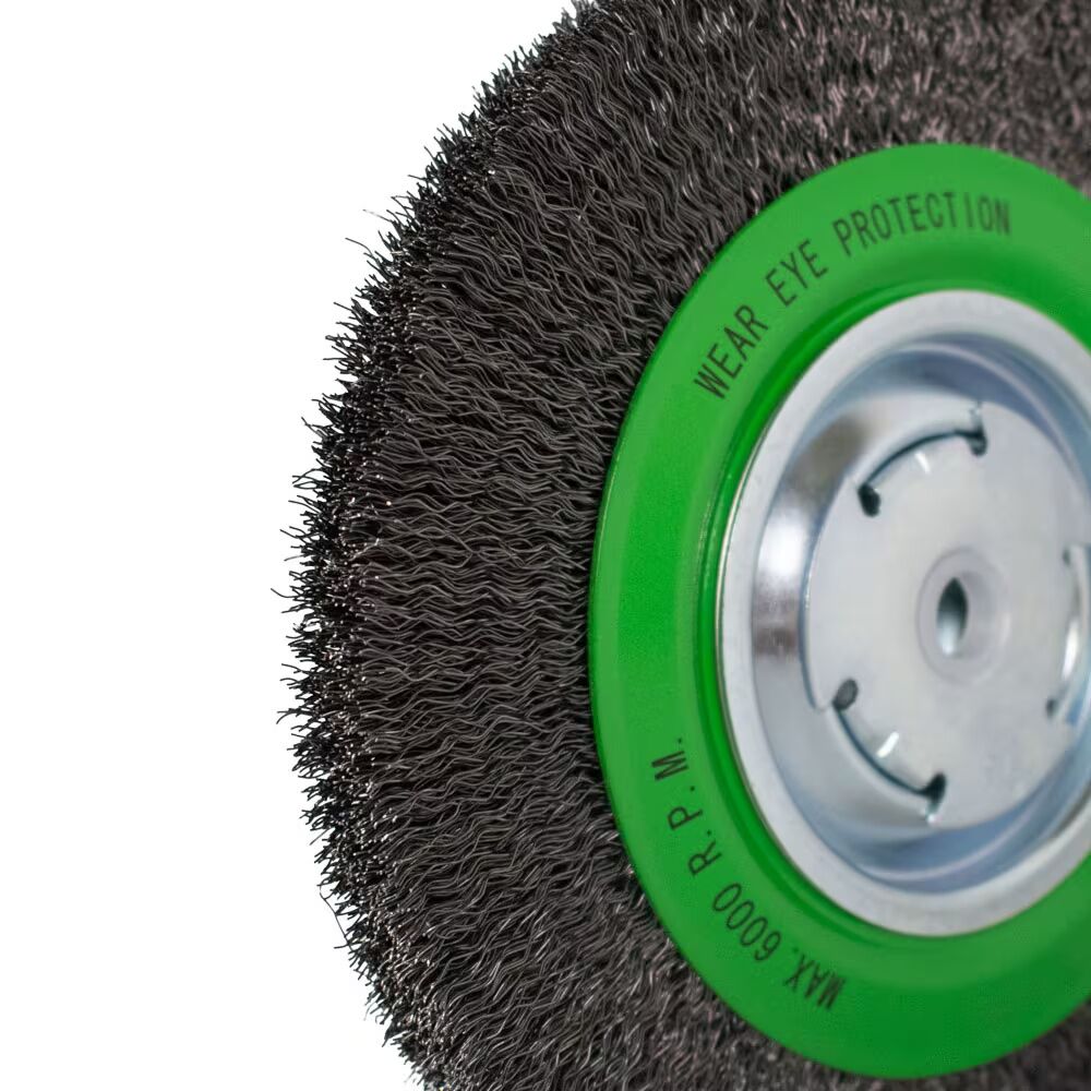 Forney Industries Crimped Wire Wheel, 8-In x 0.014-In x 1/2-In - 5/8-In