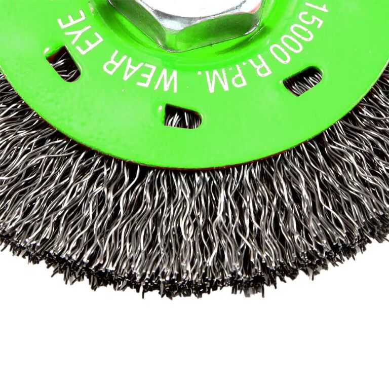 Forney Industries Crimped Wire Wheel, 4-In x 0.012-In x 5/8-In - 11