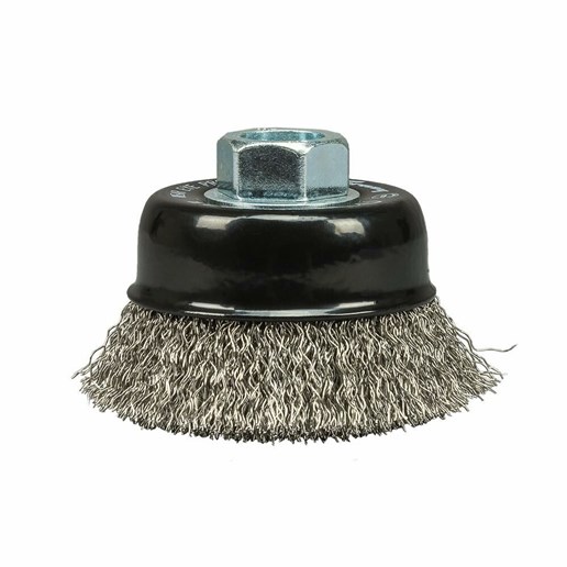 Cp Cup Brush Crimped, Stainless Steel, 2-3/4"X.014"X5/8"-11