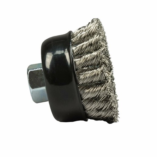 Cp Cup Brush Knotted, Stainless Steel, 2-3/4"X.020"X5/8"-11