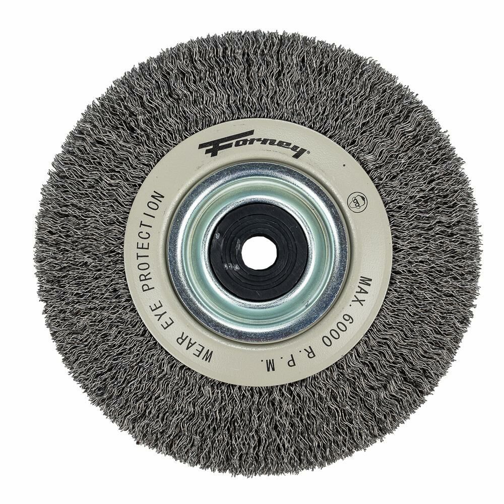 Command Pro Wire Wheel Crimped, 6" X 0.014" X 1/2" - 5/8"