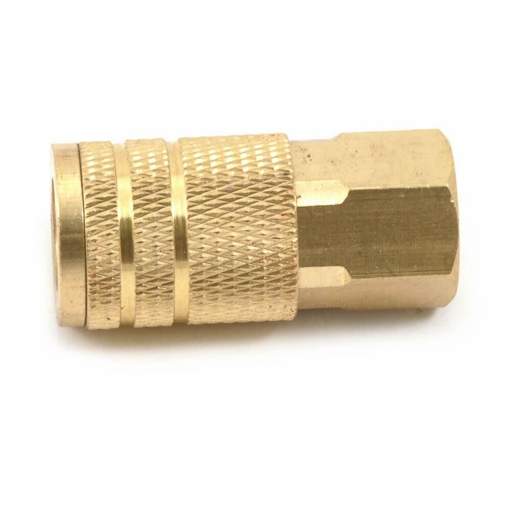 Ind/Milton Style Coupler, 1/4" X 1/4" Fnpt