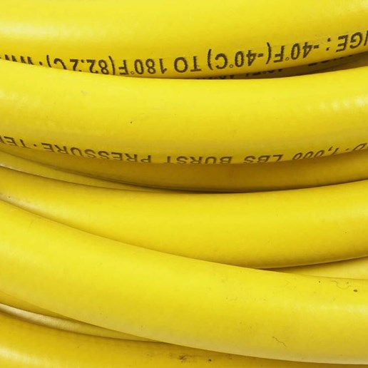 Air Hose, Yellow Rubber, 3/8" X 50'