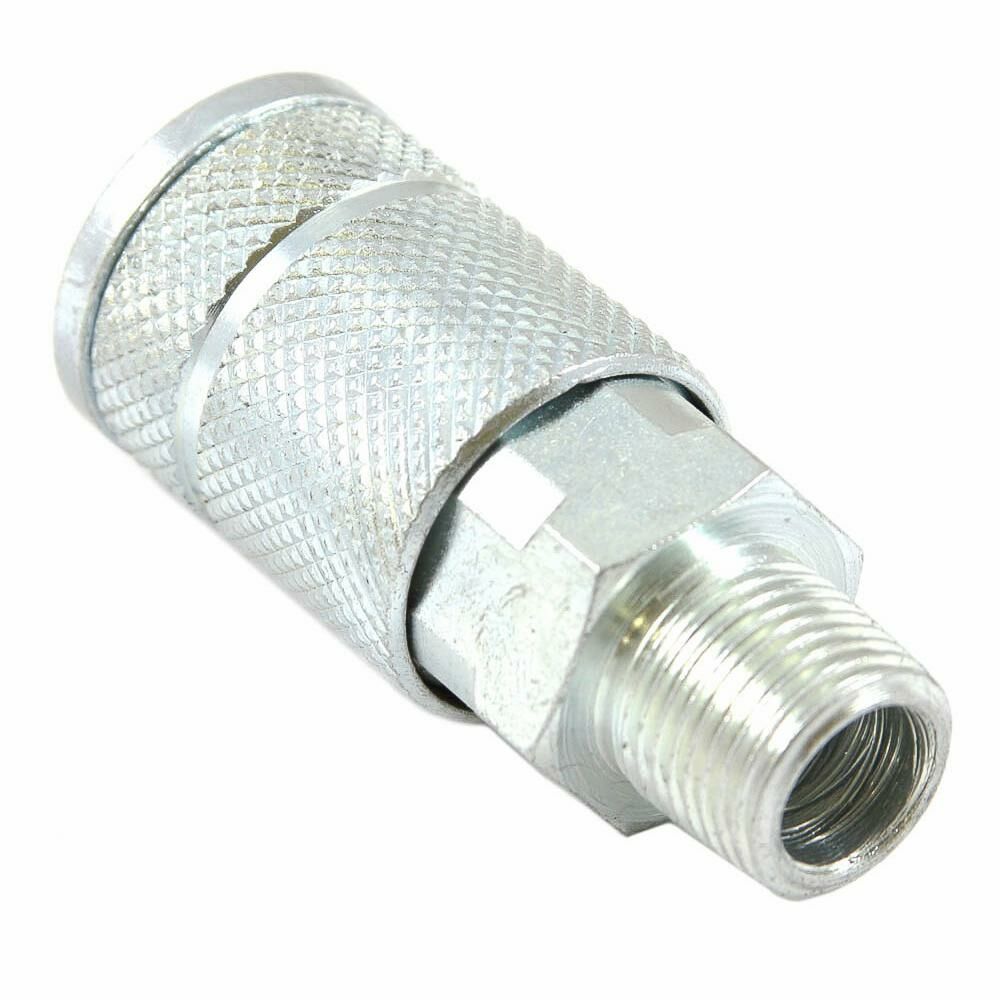 Tru-Flate Style Coupler, 3/8" X 3/8" Mnpt