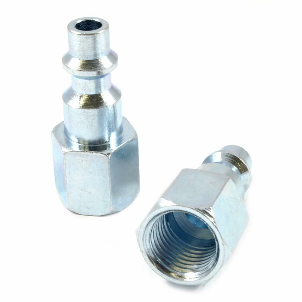 Ind/Milton Style Plug, 1/4" X 1/4" Fnpt, 2-Pack