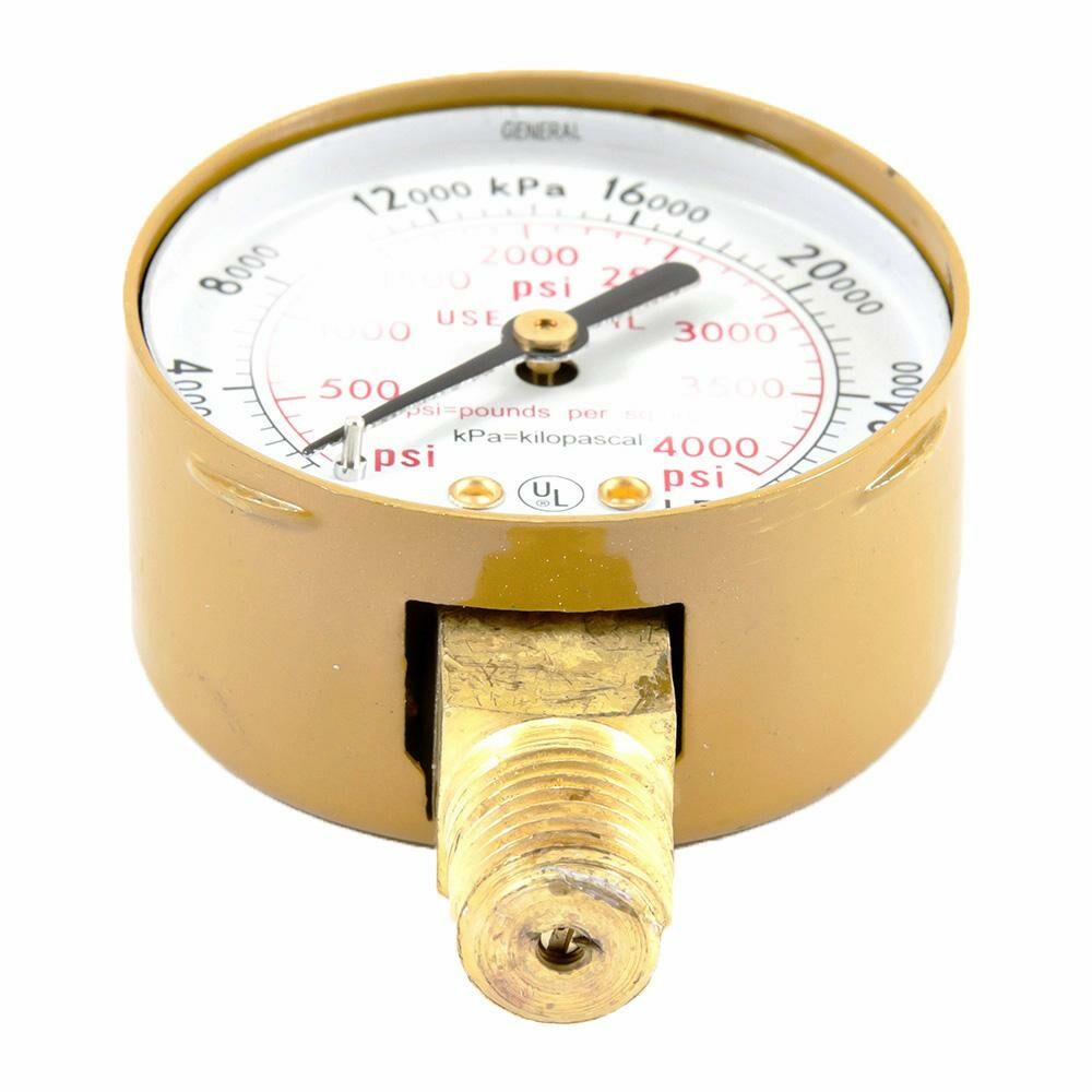 Regulator Gauge, 2", 0-4000 Psi