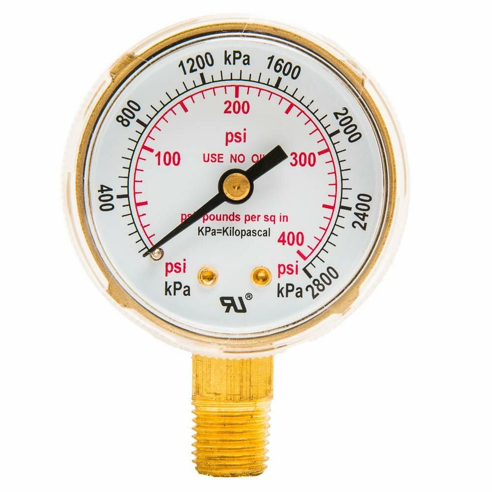 Forney Regulator Gauge, 2-In, 0-400 PSI