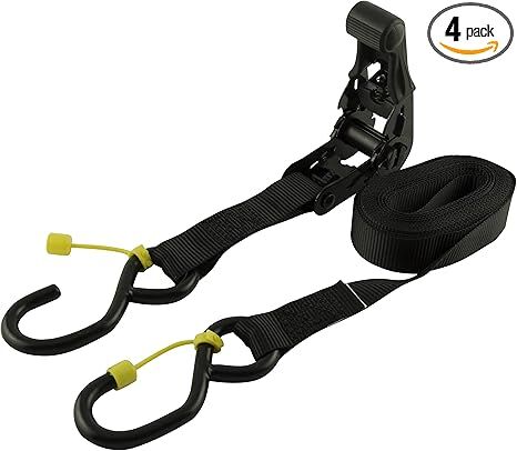 Erickson Soft Grip Tie Down Straps, 4-Pk