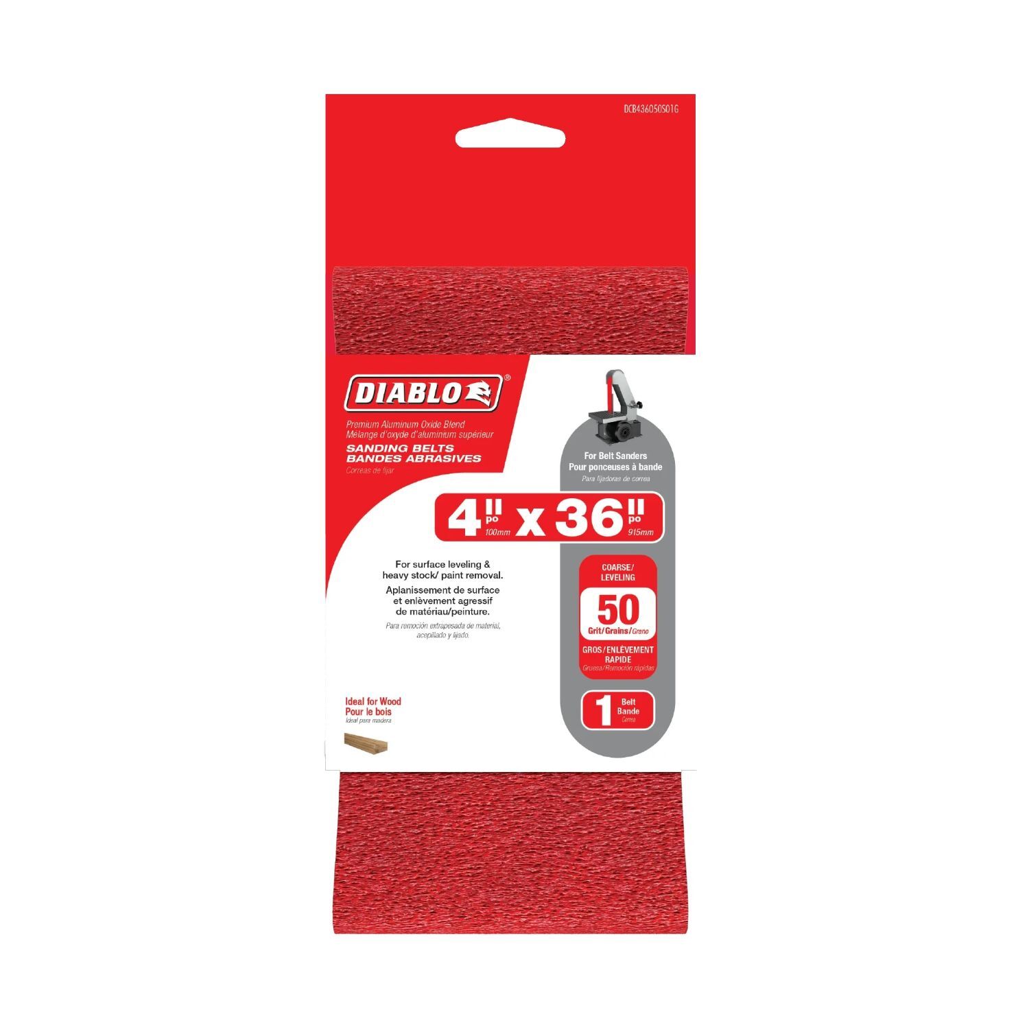 Diablo Tools 50-Grit Sanding Belt, 4-In x 36-In