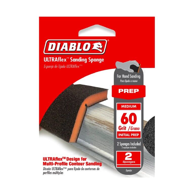Diablo 60-Grit ULTRAflex Sanding Sponges, 2-Pk