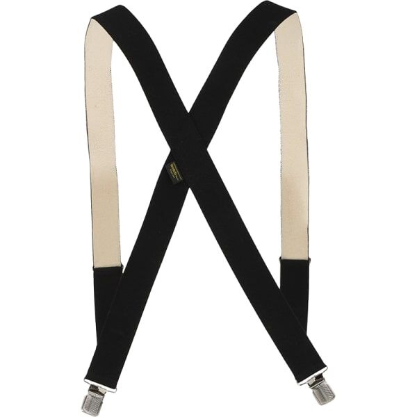 Welch Workwear Men's 1-1/2-In X-Back Casual Clip-On Suspender in Black, 46-In