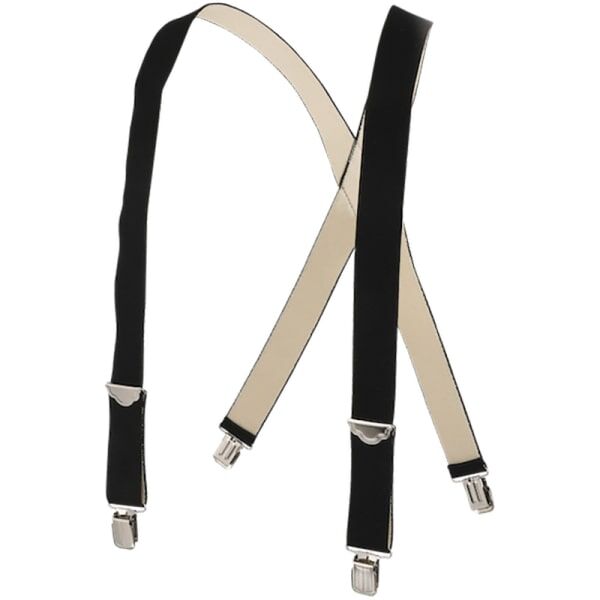 Welch Workwear Men's 1-1/2-In X-Back Casual Clip-On Suspender in Black, 46-In