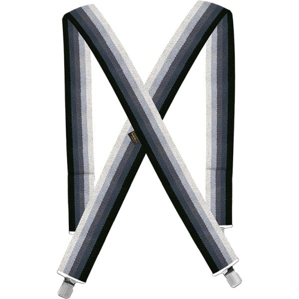 Welch Workwear Men's 2-In X-Back Casual Clip-On Suspender in Black Ombre, 46-In