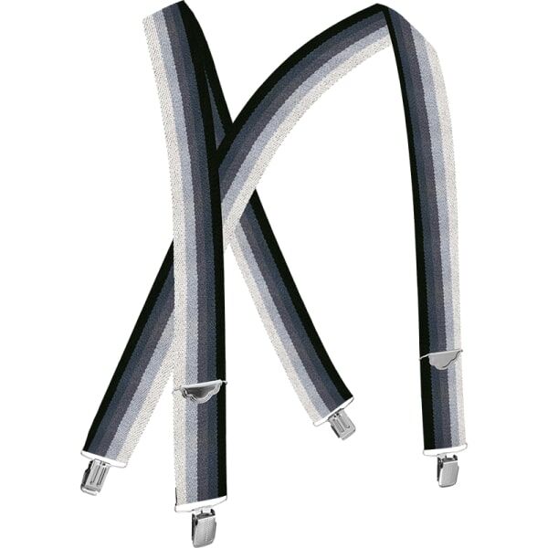 Welch Workwear Men's 2-In X-Back Casual Clip-On Suspender in Black Ombre, 46-In