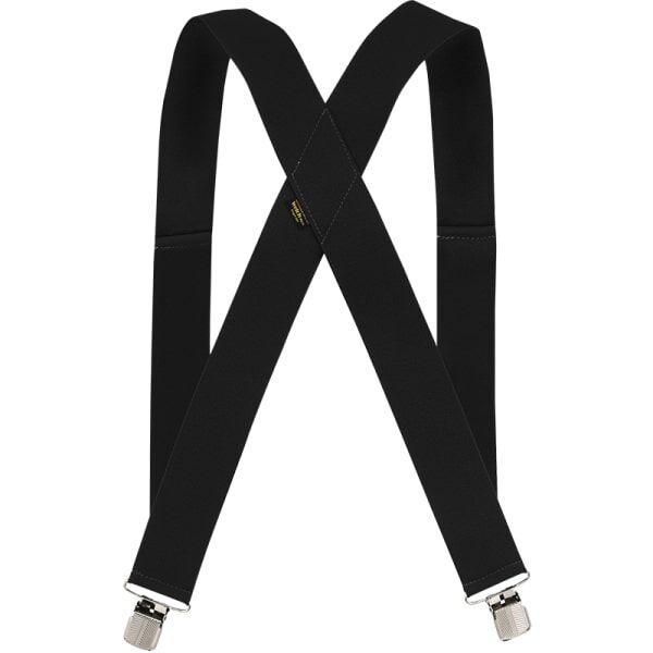 Welch Workwear Men's 2-In X-Back Casual Clip-On Suspender in Black, 46-In