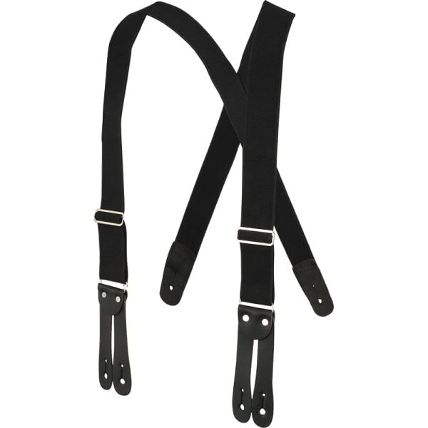 Welch Workwear Men's 2-in X-Back Work Button-On Suspender in Black, 46-In