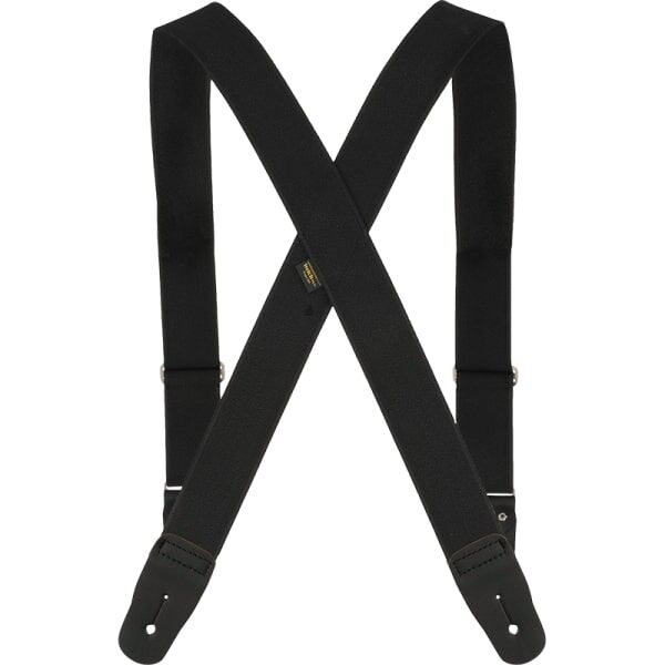 Welch Workwear Men's 2-in X-Back Work Button-On Suspender in Black, 46-In