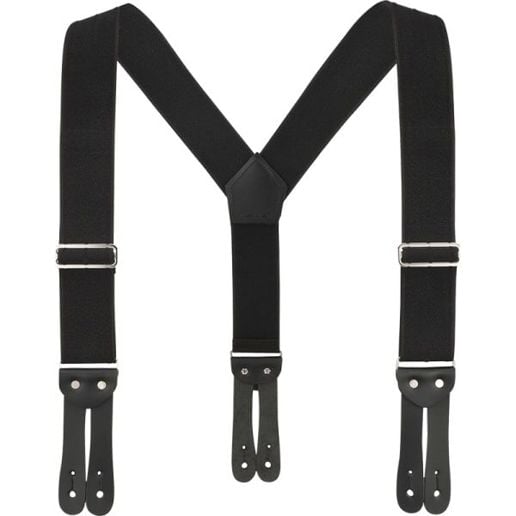 Welch Workwear Men's 2-in Y-Back Work Button-On Suspender in Black