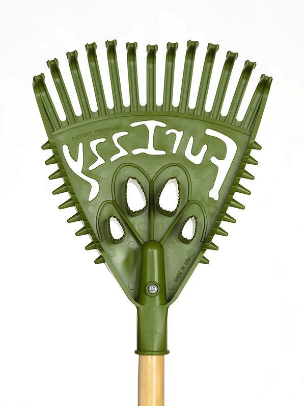 Furizzy Long Handle Dark Green Furizzy Shedding Rake