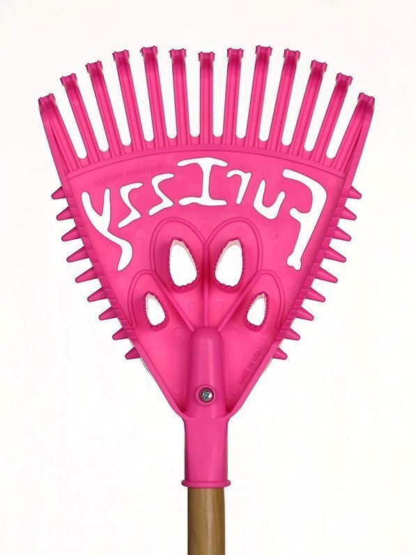 Furizzy Long Handle Pink Furizzy Shedding Rake