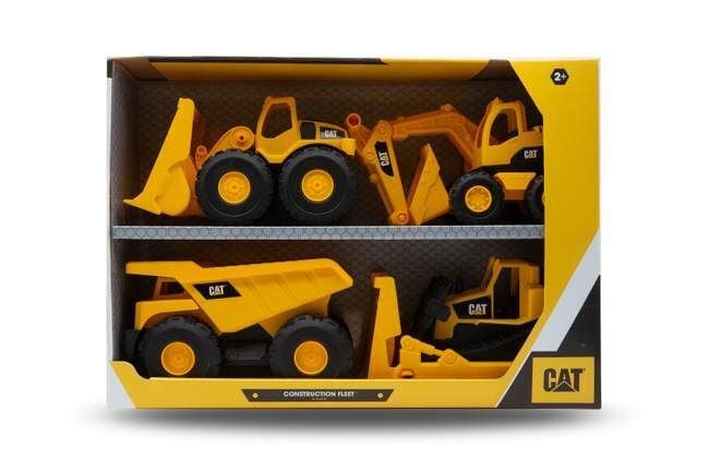 Funrise CAT Construction Toy Fleet, 4-Pk