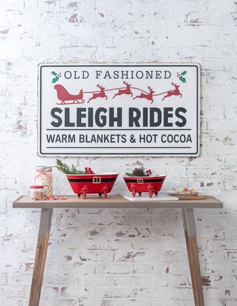 Ganz Santa Belt Clawfoot Tub, 2-Pk