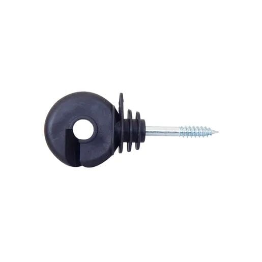 Gallagher Standard Wood Post Screw-In Black Ring Insulator, 25-Pk