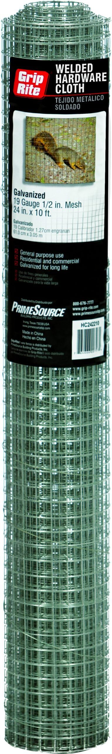 1/2-In x 24-In x 10-Ft Galvanized Steel Mesh Hardware Cloth