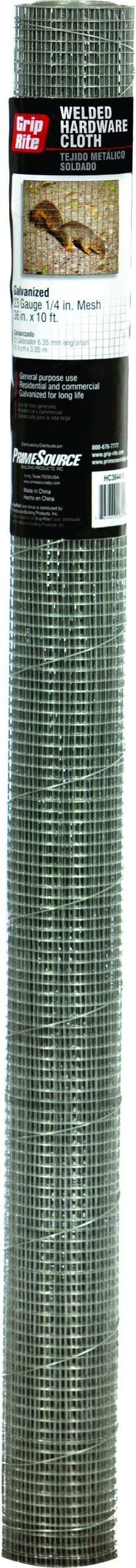 1/2-In x 36-In x 10-Ft Galvanized Steel Mesh Hardware Cloth